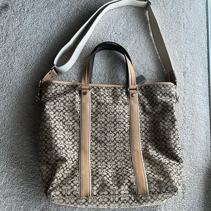 COACH Voyager Drafting Weekender bag EUC